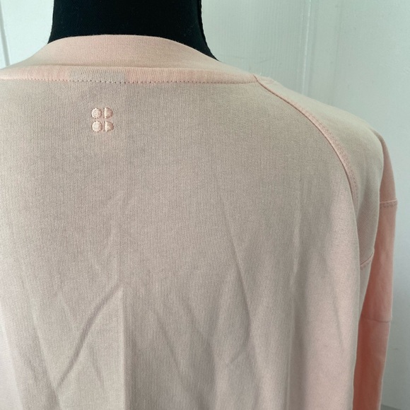 Sweaty Betty Side Slit Sweatshirt Dusty Pink Thumbholes Womens L 12 - Picture 4 of 14
